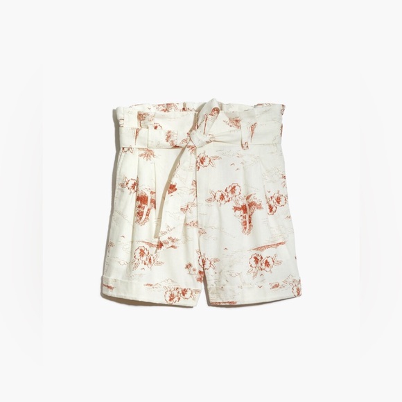 Madewell Paperbag Shorts in Paradise Toile - Picture 2 of 9